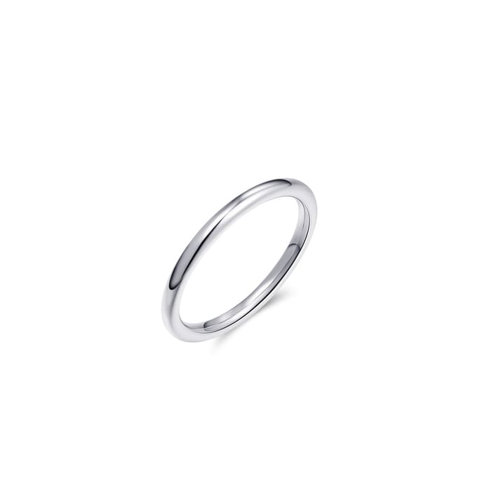 Gisser Jewels R430-50 Dames Aanschuifring Glad 2 mm Maat 50 Zilver