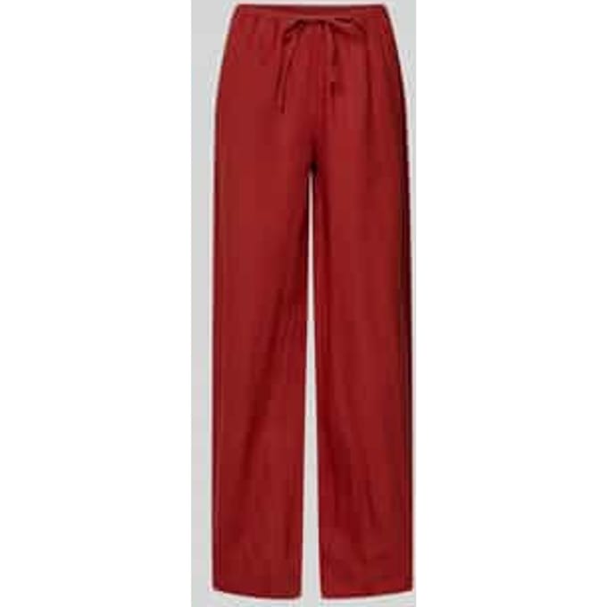 straight fit linnen broek van puur linnen