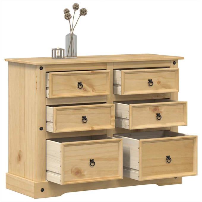vidaXL - Ladekast - Corona - 112x48x91 - cm - massief - grenenhout