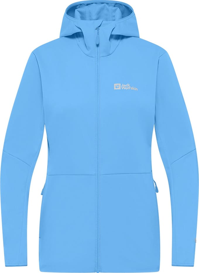 Jack Wolfskin Feldberg Hoody Mid Blue Softshell Jas Dames
