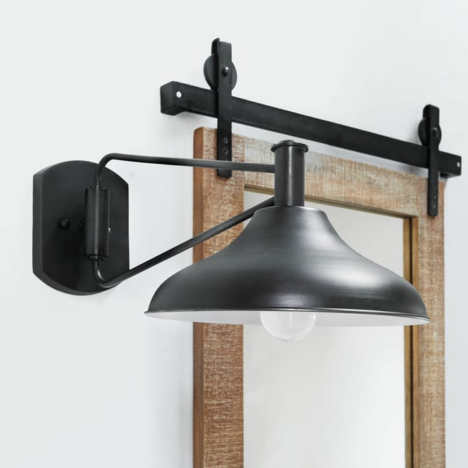 LOBERON Wandlamp Parthenay bruin