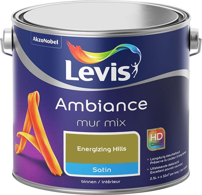 Levis - Ambiance Mur Satin Mix - Energizing Hills - Mengverf - 2,5 L