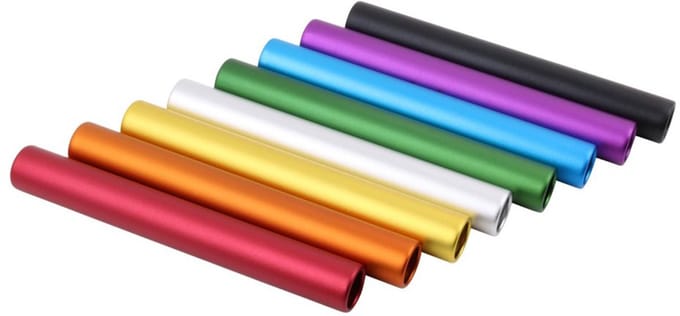 MDsport - Estafettestokje aluminium - Set van 8 - Junior - Basis kleuren - Estafettestokken