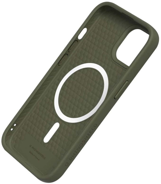 Rhinoshield, Hoesje geschikt voor iPhone 16 Plus - SolidSuit ShockSpread MagSafe Compatibel, Olijfgroen
