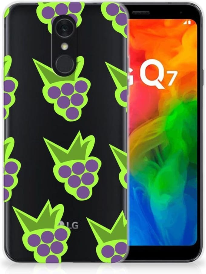 LG Q7 Siliconen Case Druiven