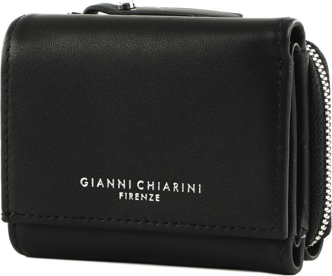 GIANNI CHIARINI Leren Portemonnee Lush Wallet Nero Zwart