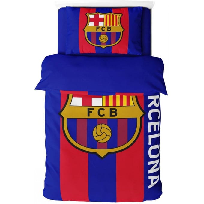 FC Barcelona beddengoed set 135x200 + 50x75 cm microvezel 119122 veelkleurig