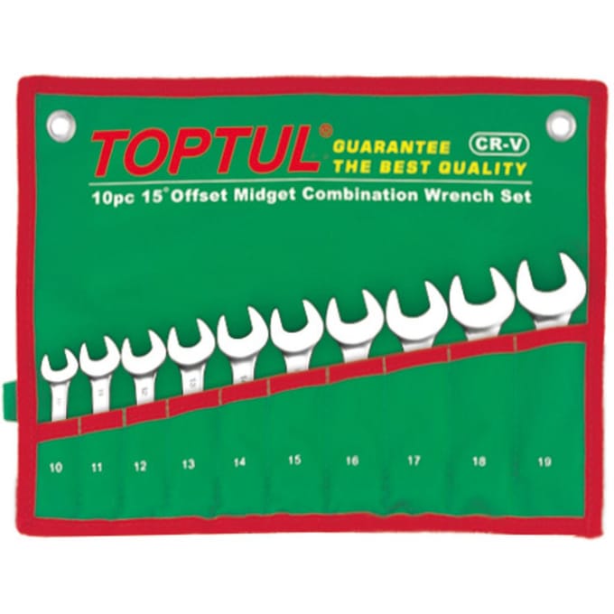 Steeksleutels, steeksleutelset TOPTUL 10-19 mm kurz
