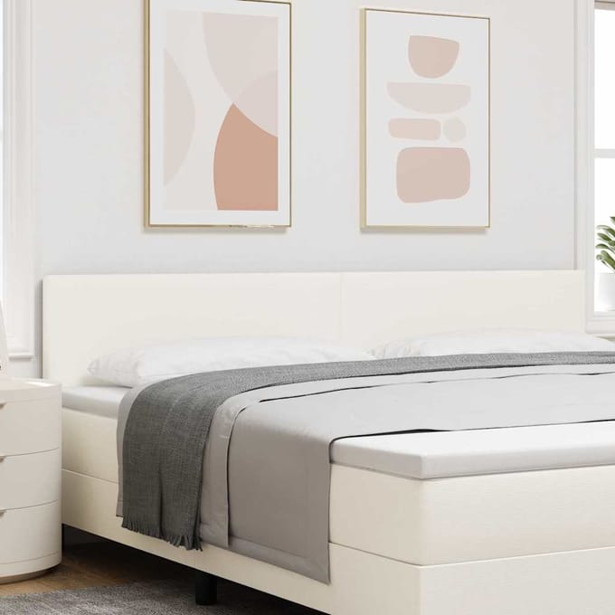 vidaXL - Hoofdbord - Crème - 200 - cm - Corduroy - stof