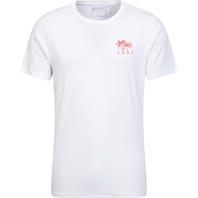 Mountain Warehouse Heren Looe Bedrukt Organisch T-Shirt (Wit)
