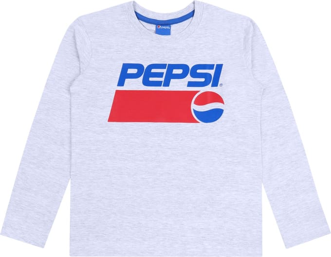 Grijs gemêleerde blouse met lange mouwen PEPSI