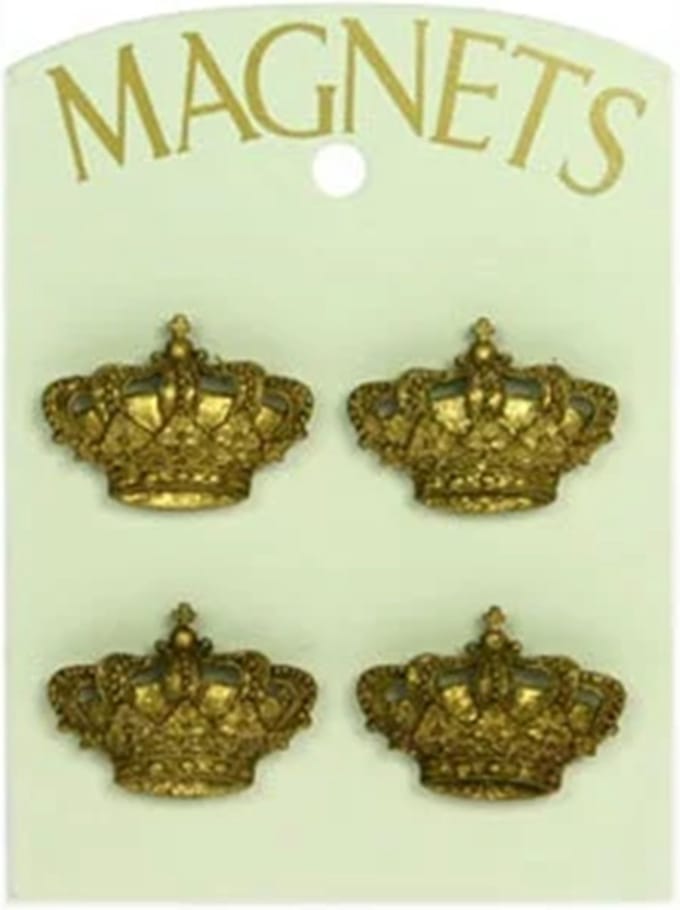 Magneetjes Kroon, set van 4 4x3cm