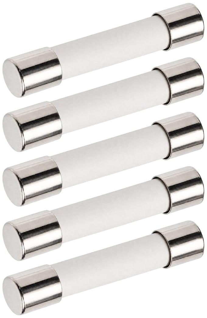 VLTG Keramische Zekering - 6.3x32mm - 8A - Traag (T) - 250V AC - 5 stuks