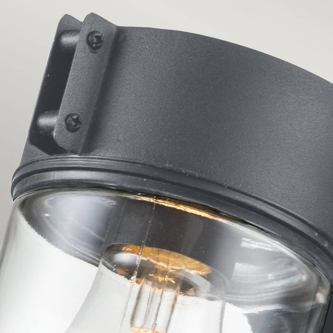 Elstead Lighting LED Wand Buitenlamp Portofino | 1X E27 Max 40W | IP44 | Dimbaar | Grey