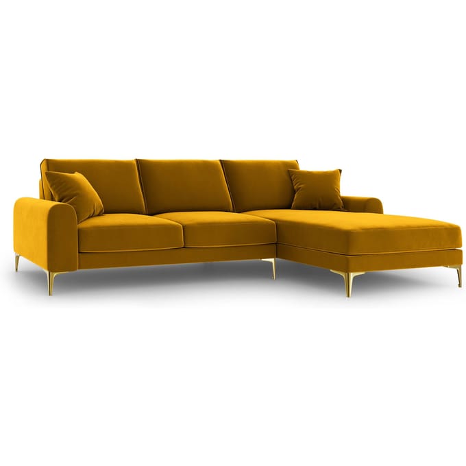 4.5-zitshoekbank Madara rechts velvet | Mazzini Sofas