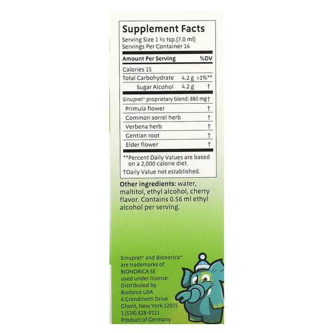 Sirop Sinupret® pour Enfants, 3,38 fl oz (100 ml)