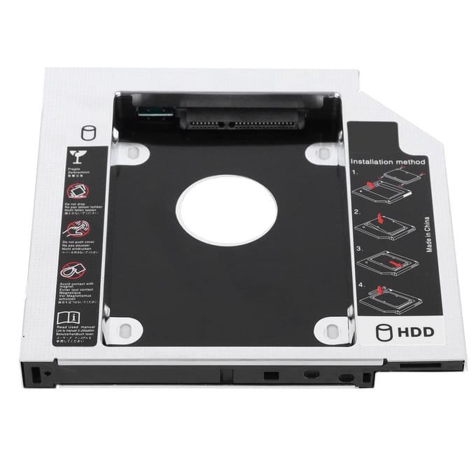 SATA3.0 HDD Caddy 9.5mm 12.7mm Universeel Tweede Aluminiumlegering Computeraccessoires voor Laptop12.7mm  (Niet inbegrepen Hard 12.7mm / 0.5in black