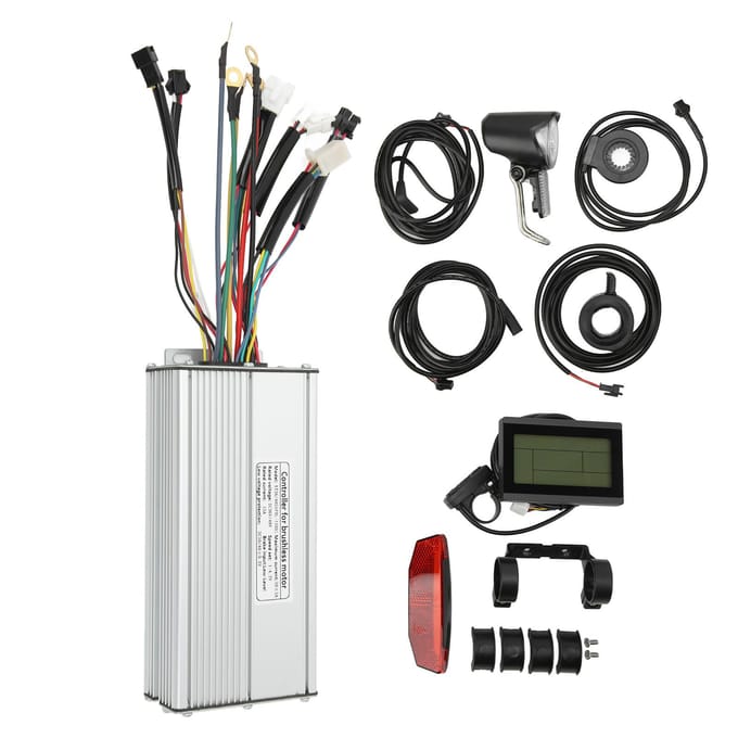 Elektrische Fiets Conversie Kit LCD3 Meter 30A Sinusgolf Besturingssysteem voor 48V 1000W Motor gray