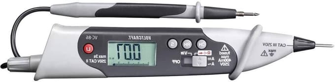 Digitale Multimeter - Multitester Spanningsmeter - Elektrische Metingen - Robuuste Behuizing - CAT III 250 V - Grijs