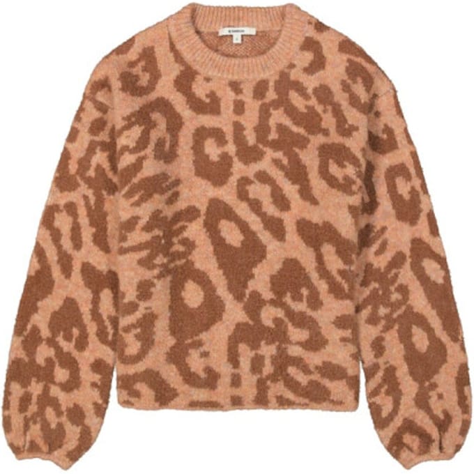 GARCIA Dames Print Trui Bruin Lange mouw