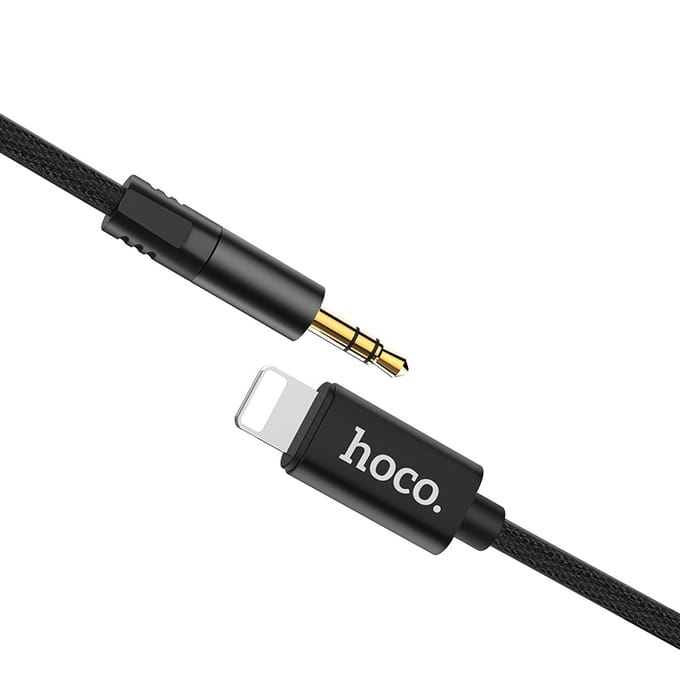 HOCO UPA13 Sound Source - Audiokabel - 3,5mm naar 3,5mm Jack - Voor Apple iPhone en iPad - 1 meter - Zwart