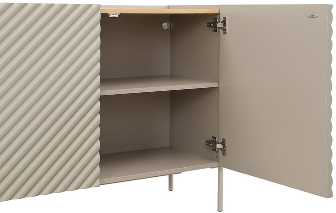 Vente-unique Dressoir met 4 deuren van MDF - Beige en licht naturel - TASIBA