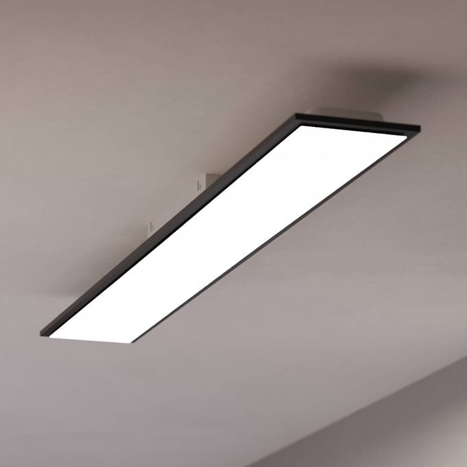 EGLO connect.z Moradillo Smart LED Paneel - 119.5 x 15 cm - Zwart - Instelbaar RGB & wit licht - Dimbaar - Zigbee