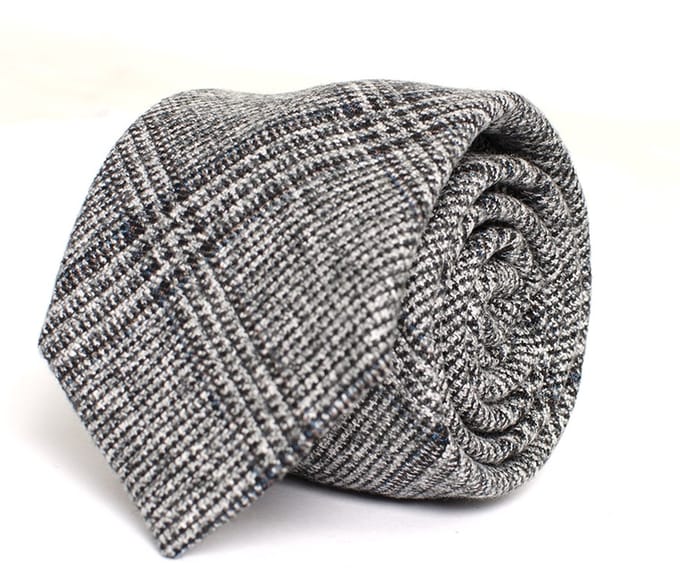 BATISTA Big check tie Grey (TRTIHE311 - 200)