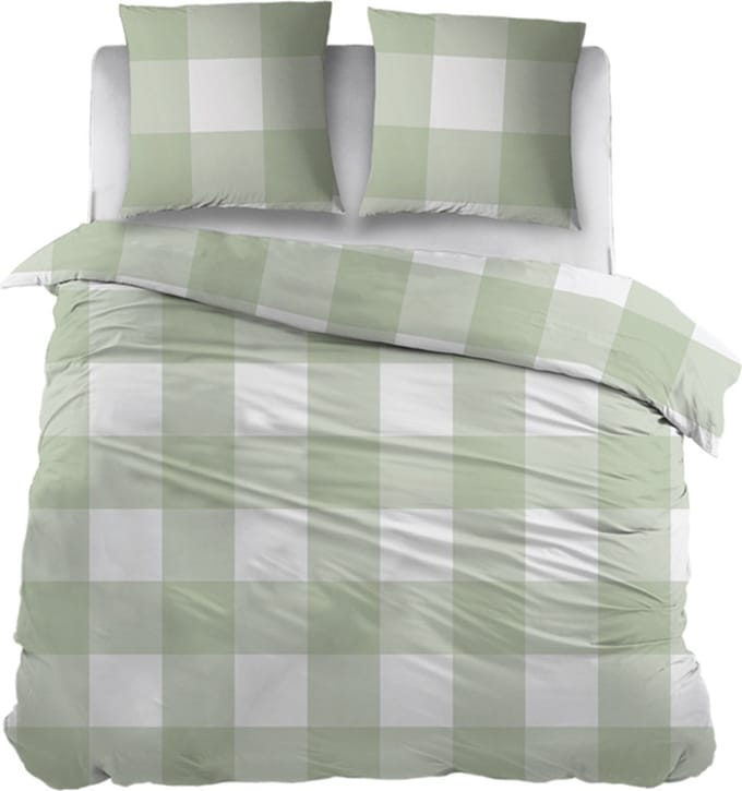Snoozing Maaike Dekbedovertrek - Eenpersoons - 140x200/220 cm - Green