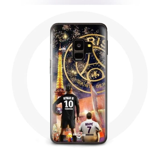 Coque pour Samsung Galaxy S9 PSG Neymar et Mbappé Joyeux noël