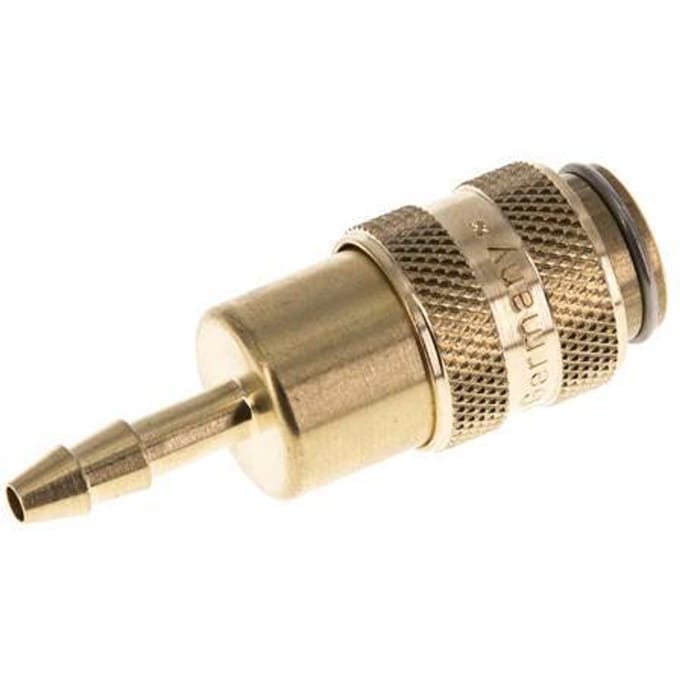Messing DN 5 Luchtkoppeling Snelkoppeling 4 mm Slangpilaar Double Shut-Off