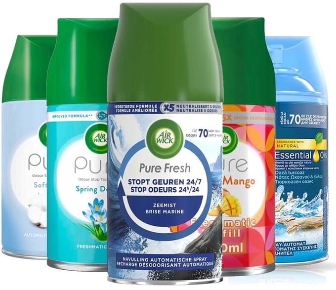 Airwick Freshmatic Navulling Voordeelpakket G 5-delig - Air Wick Navulling Mix