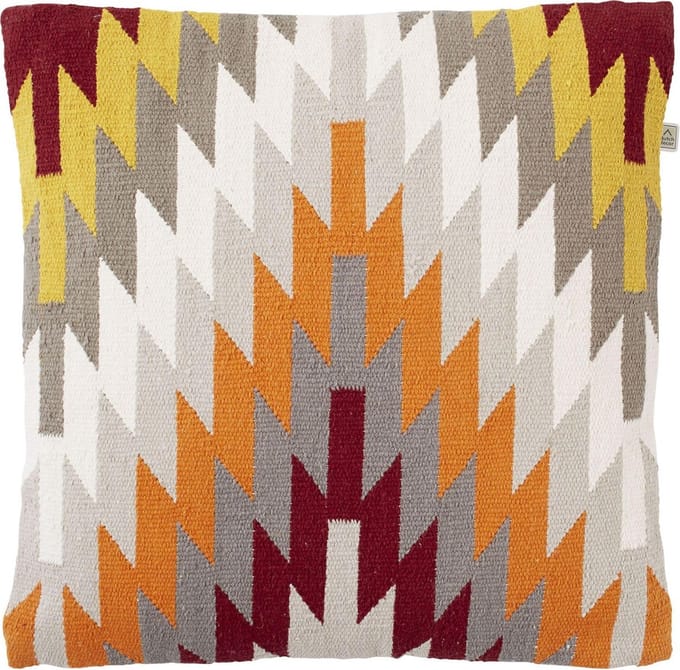 KAMIA - Sierkussen midden grijs 45x45 cm