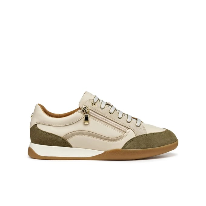 GEOX MARYEMY DAMES Sneakers - BEIGE/GROEN - Maat 38