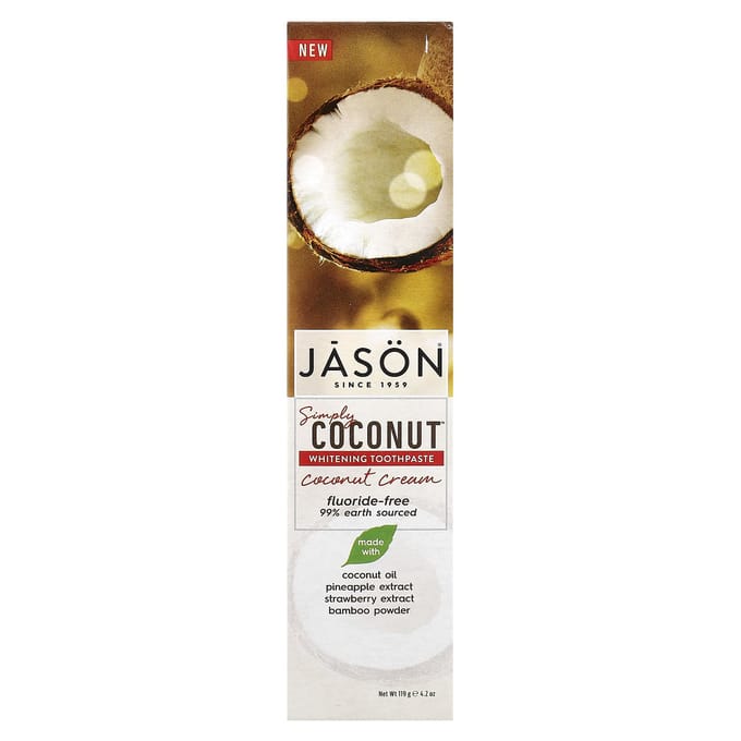 Simply Coconut, Whitening Tandpasta, Kokoscrème, 119G(4.2oz) white