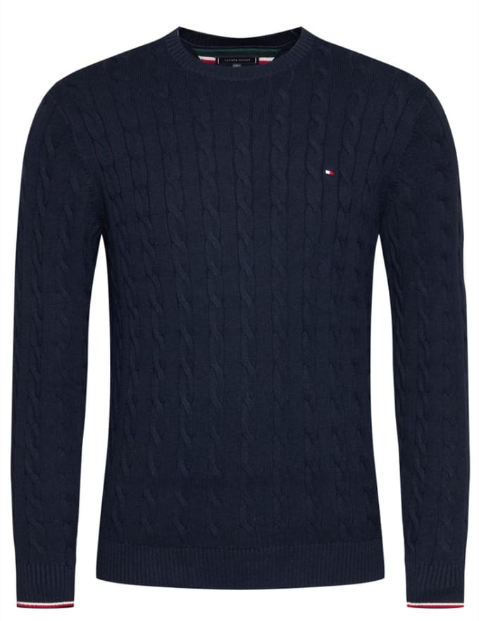 Tommy Hilfiger | Heren | Cable knit Jumper | Black Iris -Donker blauw | S