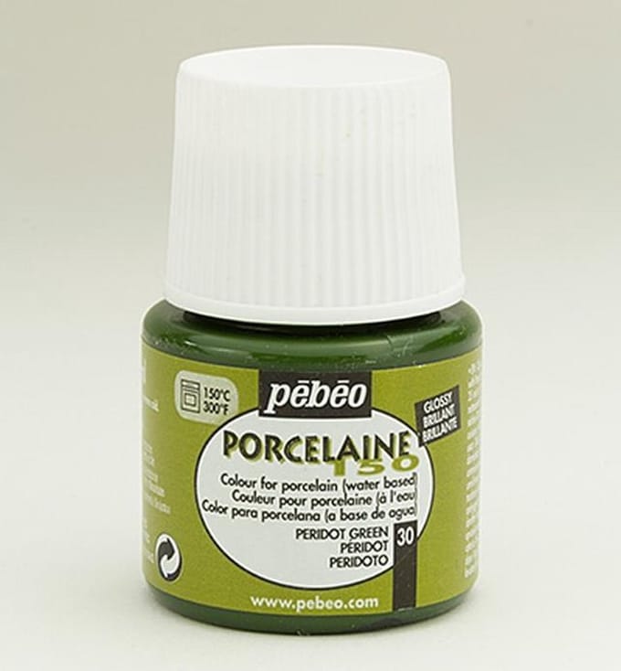 Pebeo Porseleinverf 150°C 45ml - Peridootgroen
