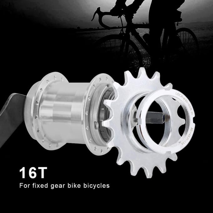 Pignons de Roue Libre Monovitesse en Acier Durable Pièces pour Vélo à Pignon Fixe(16T)
