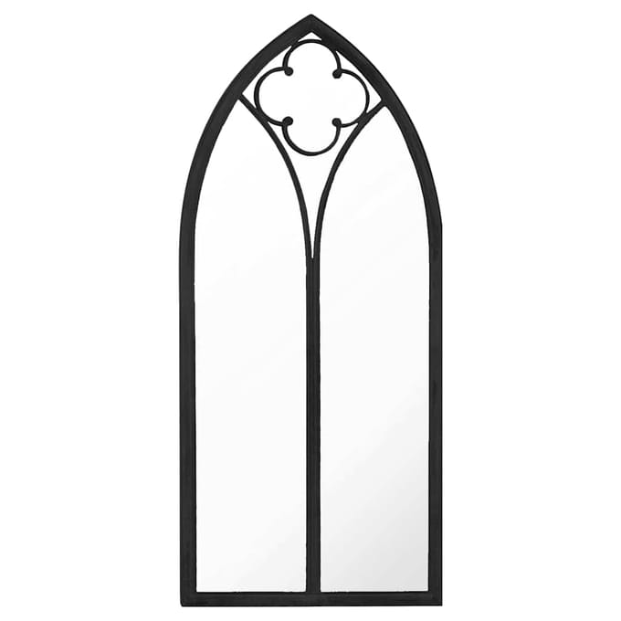 vidaXL - Tuinspiegel - 70x30 - cm - ijzer - zwart