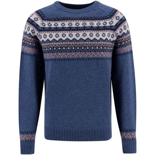 Fynch-Hatton Trui Jacquard Fantasy Ronde Hals Wave / male