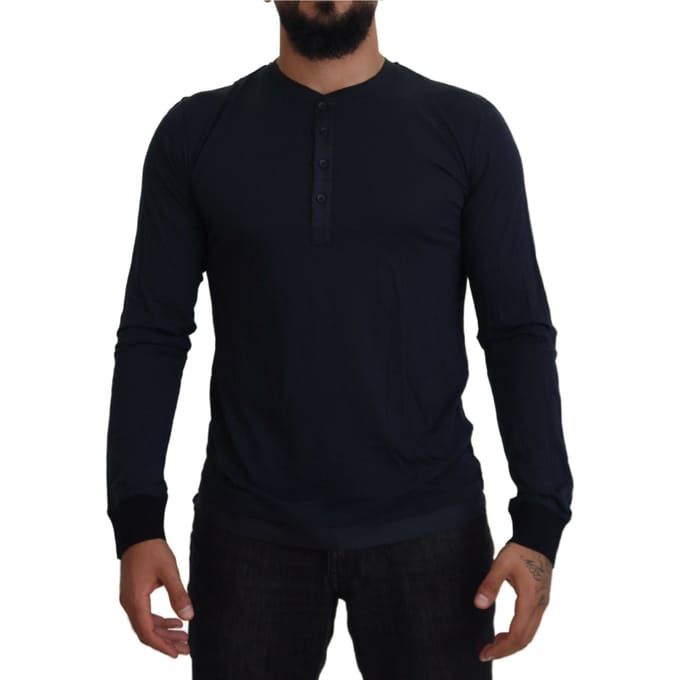Henley-Kraag Lange Mouwen Trui