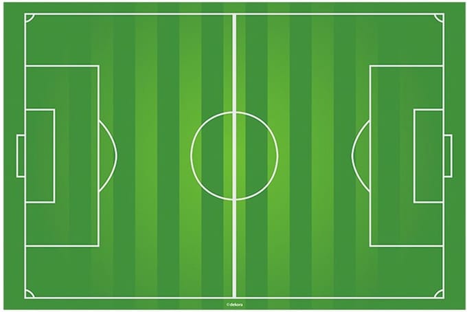 DEKORA - Eetbare voetbalveld taartdecoratie