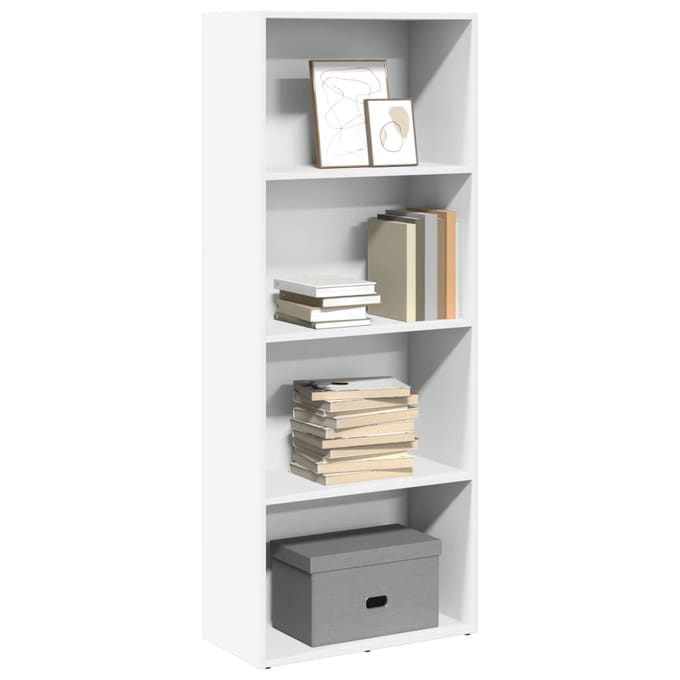 vidaXL - Boekenkast - 60x30x152 - cm - bewerkt - hout - wit