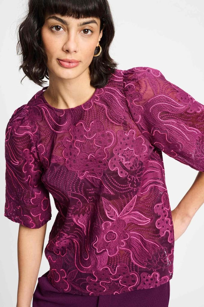 POM Amsterdam Top - Dashing Plum Taglia: 36 | Magliette intime Outlet | Donna | Magenta