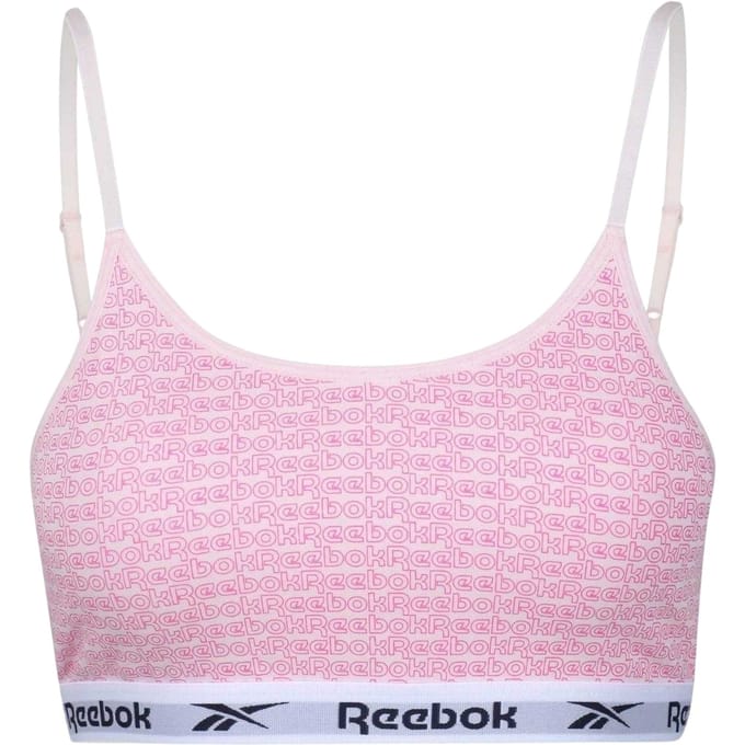 Reebok Crop-top voor dames met herhaald Alta-logo (Roze)