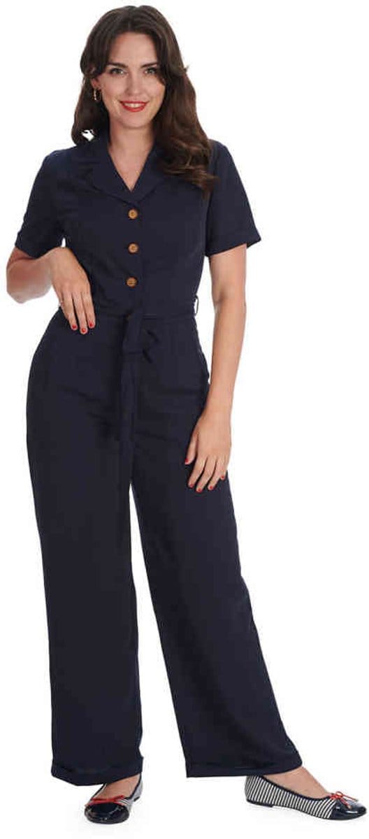 Banned - Pleased As Punch Jumpsuit - S - Blauw