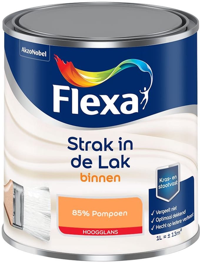 Flexa - Strak In De Lak Binnenlak Hoogglans - 85% Pompoen - Mengverf - 1 L
