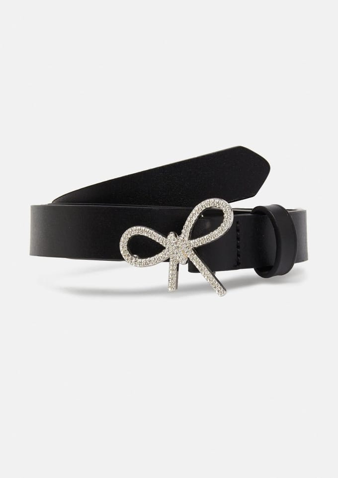 Leren riem met strikgesp voor dames COMMA