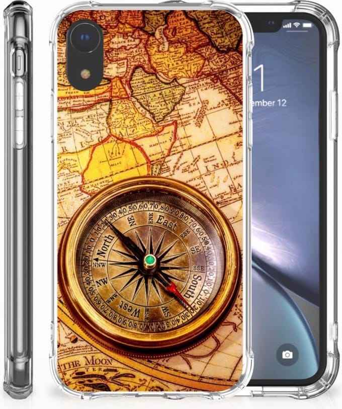 Apple iPhone Xr Telefoonhoesje met valbescherming Kompas