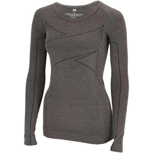 Xtreme Thermoshirt Dames Merino Wol Grey Melange-XL